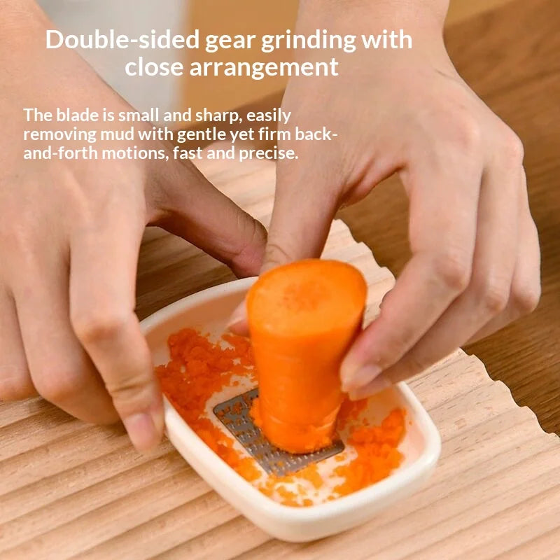 Manual Ginger Garlic Grater with Tray – Vegetable Grinder
