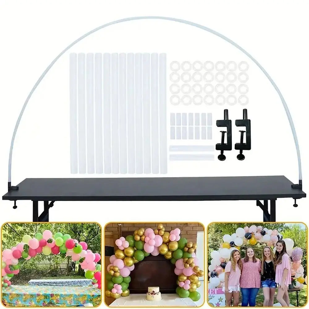 Desktop Balloon Arch Kit – Adjustable Half Arch Stand & Clamp