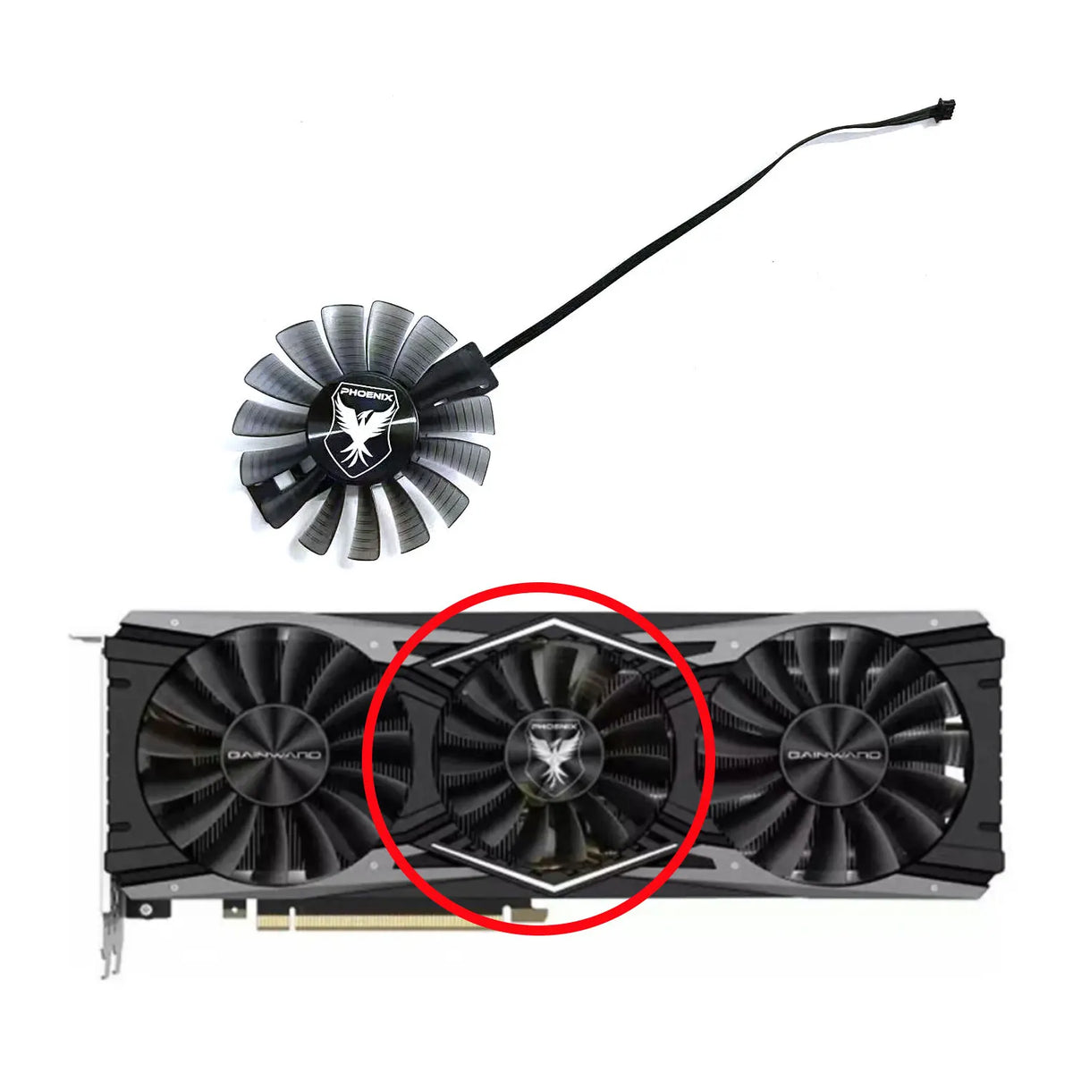 RTX 2080 Ti Replacement GPU Fan 88mm 4-Pin FD9015U12S