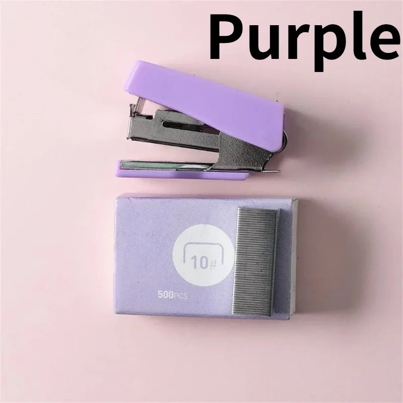 Mini Metal Stapler Set with 500 No.10 Staples – School & Office