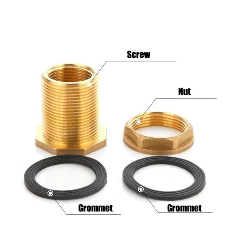 Brass Water Tank Connector 1/2"–2" BSP Thread Adapter Coupling