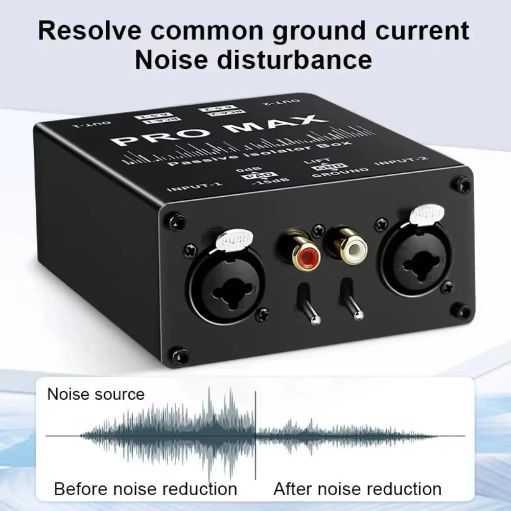 2-Way Passive XLR RCA Audio Isolator – Pro Noise Filter | VIBE