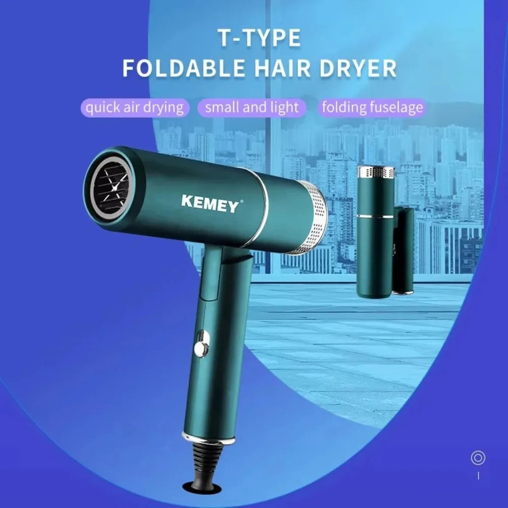 Kemei KM-9825 Foldable Negative Ion Hair Dryer 1000W