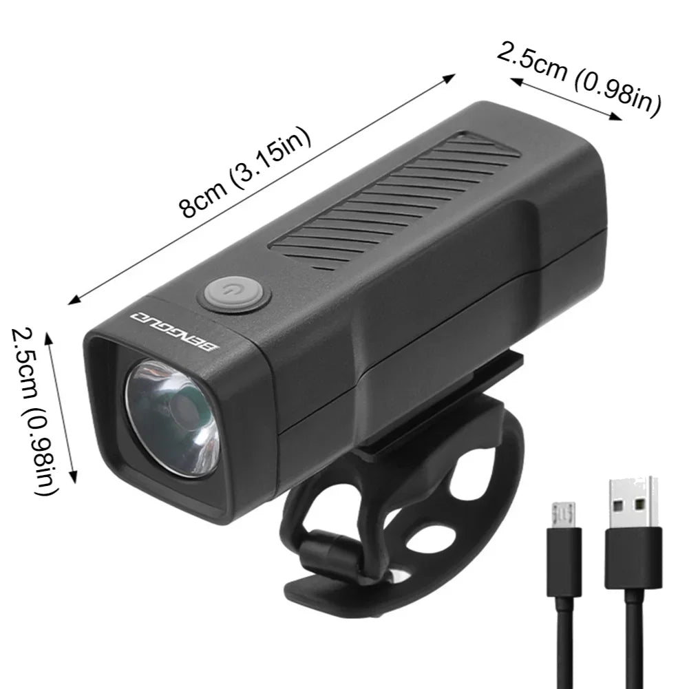 USB Rechargeable LED Bike Headlight 100LM – IPX5 Waterproof