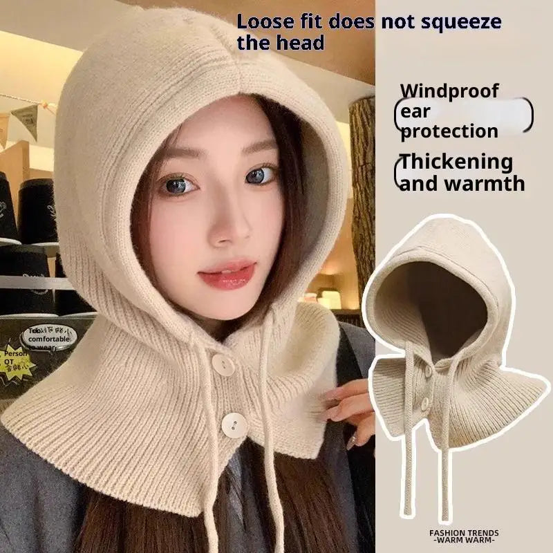Winter Knitted Balaclava Hat – Warm Unisex Neck Hood Cap