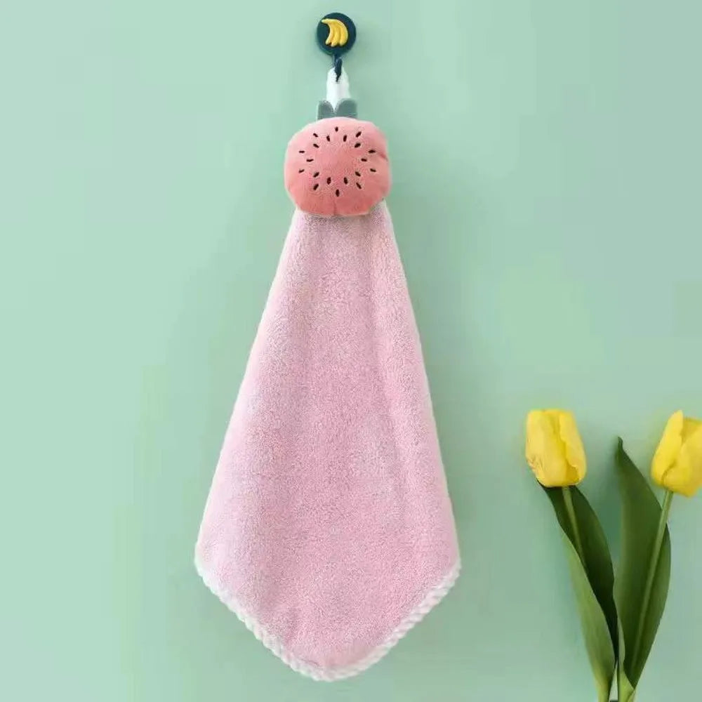 Coral Fleece Microfiber Hanging Hand Towels – Super Absorbent