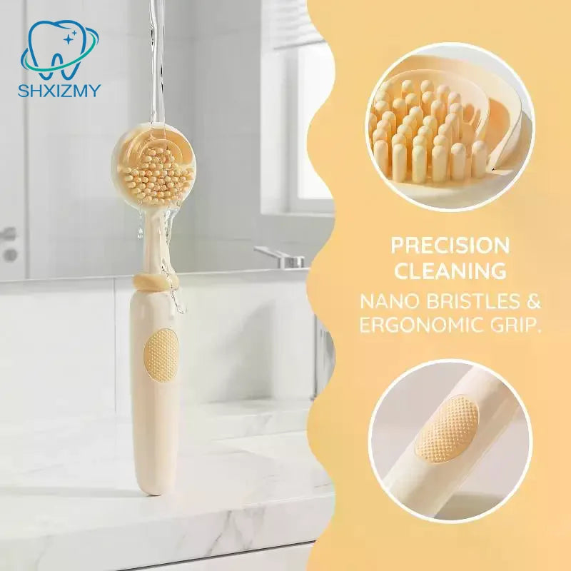 Double-Sided Tongue Scraper Set with Holder & 5 Heads