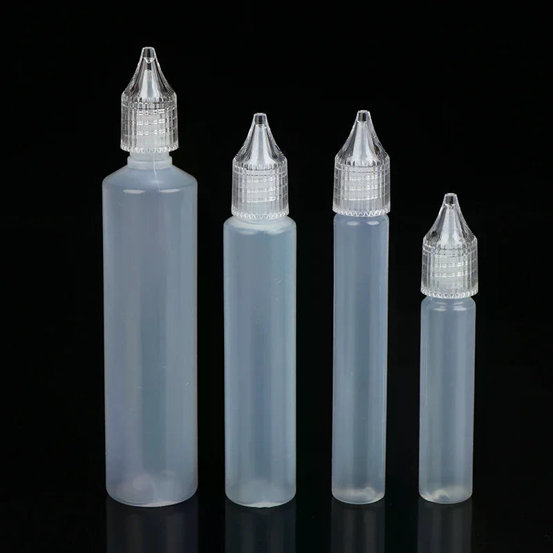 5-Pack Refillable Dropper Bottles 10–50ml Pen Shape Precision Tip