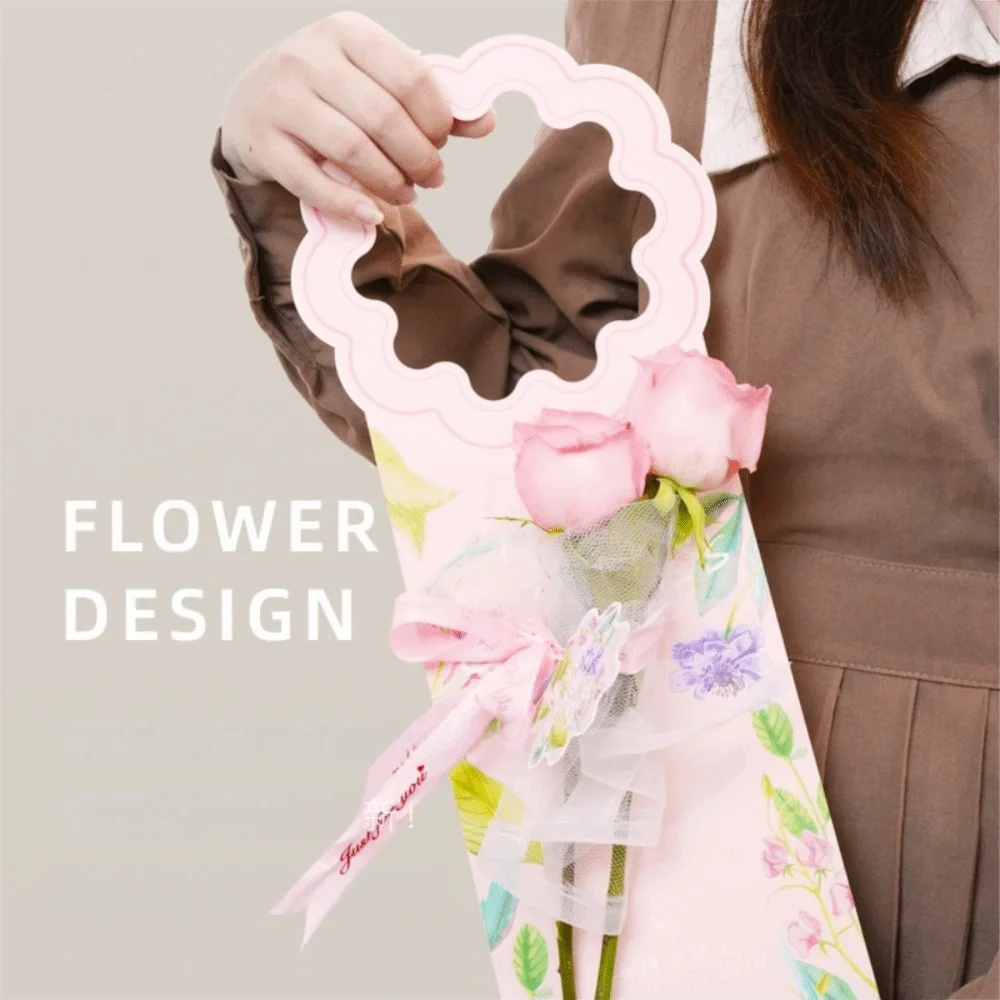 5-Pack Kraft Paper Bouquet Packaging Boxes – Flower Tote Bags