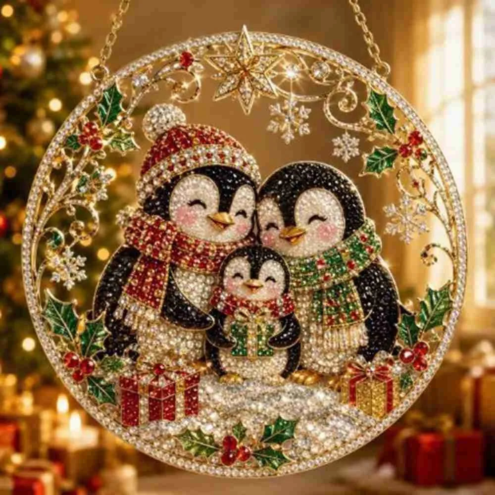 5D Christmas Diamond Painting Pearl Bead Ornament Kit – 20cm