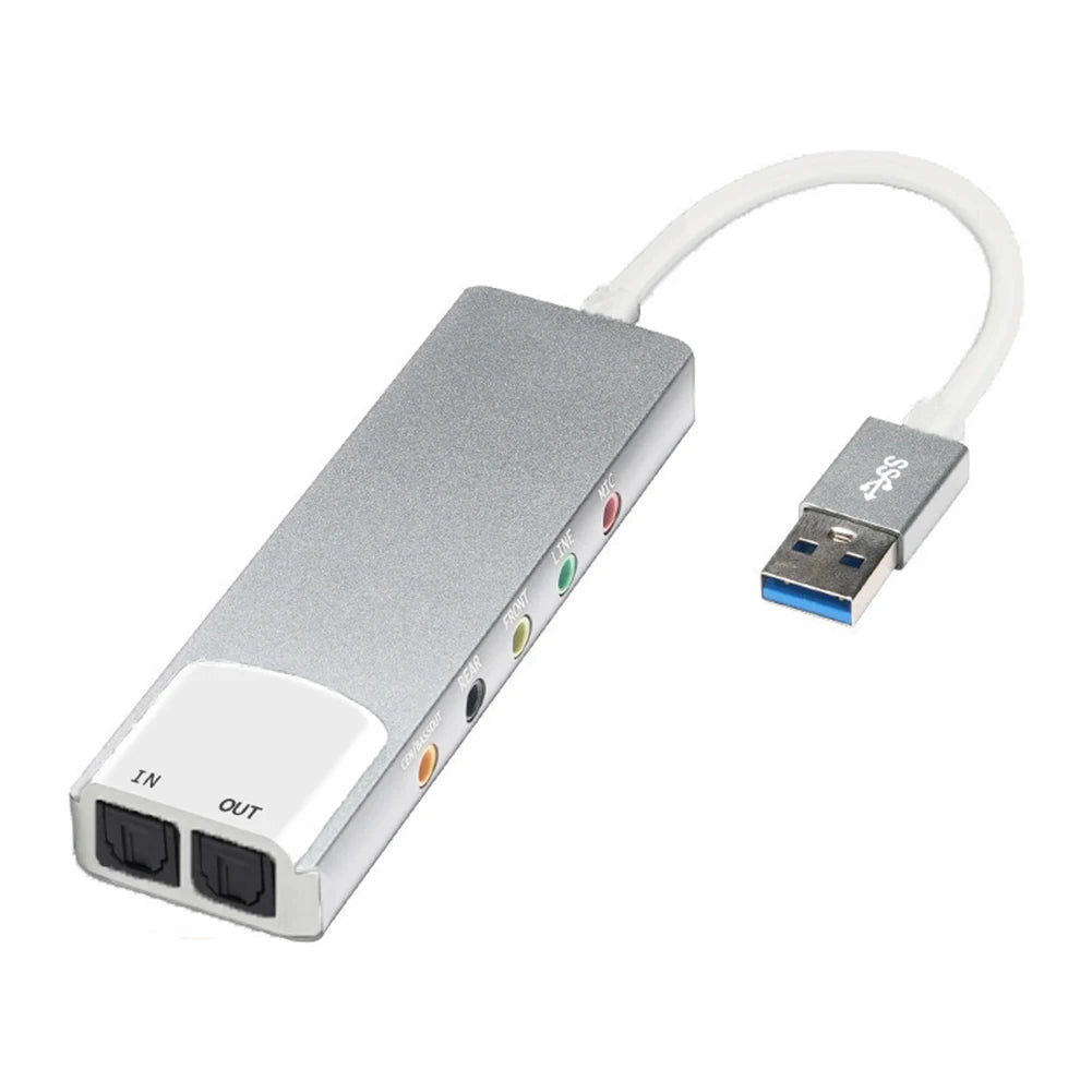 USB External Sound Card 7.1/5.1 SPDIF Optical Audio Adapter