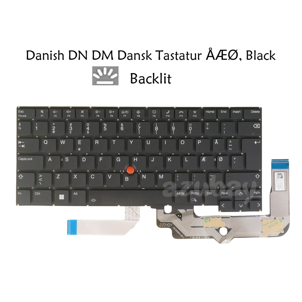 Backlit Keyboard Lenovo ThinkPad T14s Gen 3 & 4 Nordic Layout