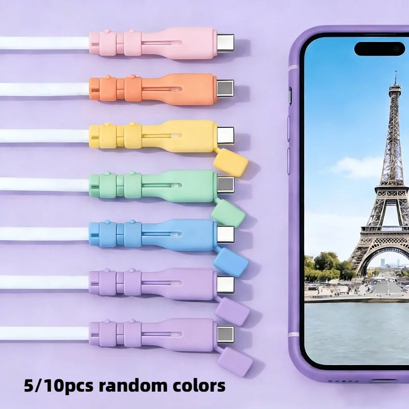 USB-C Cable Protectors – Silicone Anti-Break Sheaths 5/10 Pack