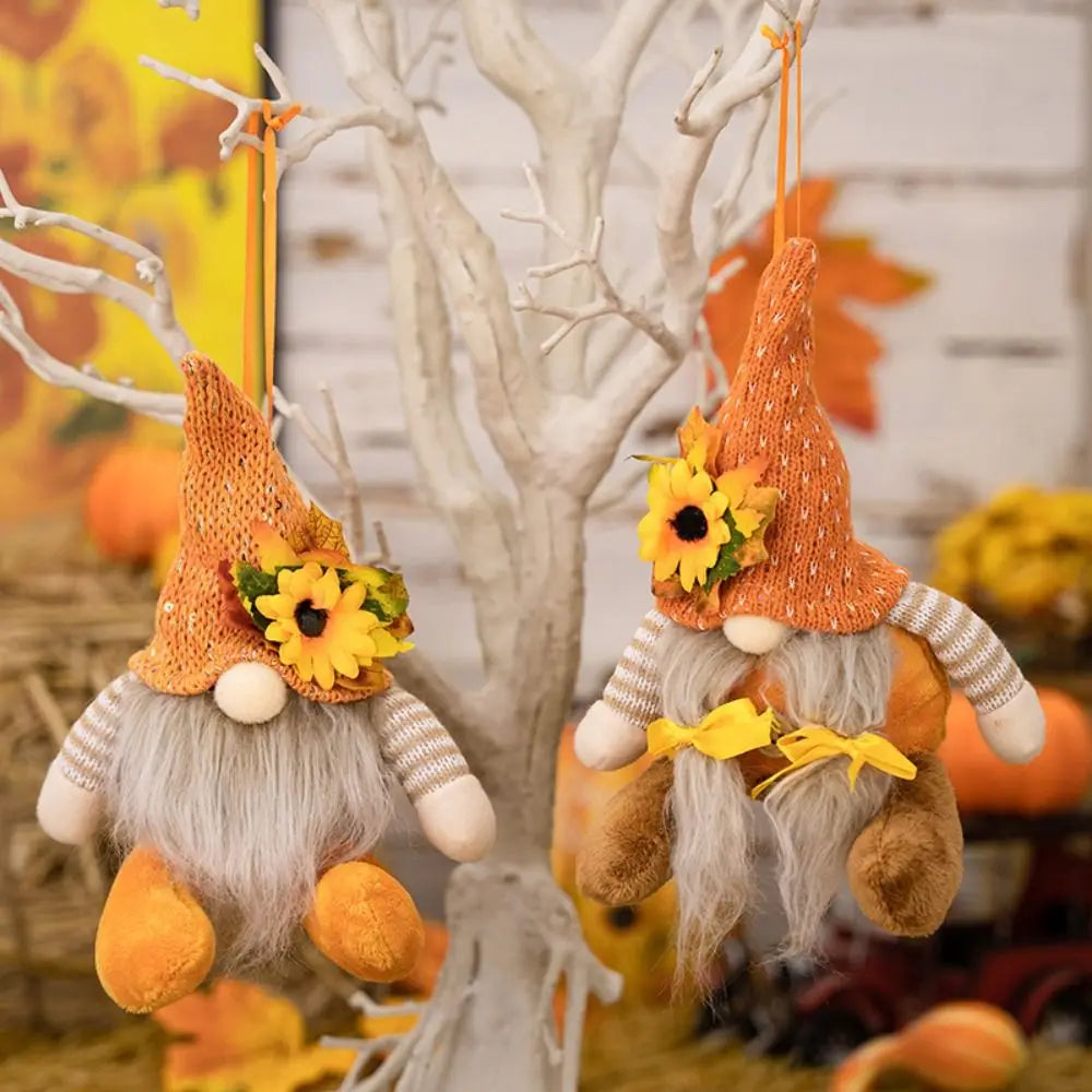 Thanksgiving Harvest Gnome Ornament – Maple Leaf Pendant