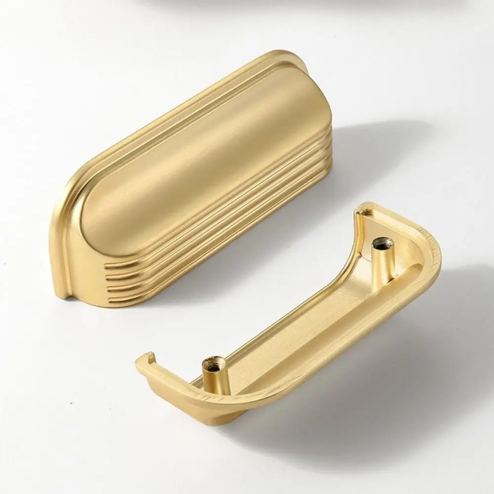 Zinc Alloy Hammered Cabinet Pulls – Brushed Gold Handles