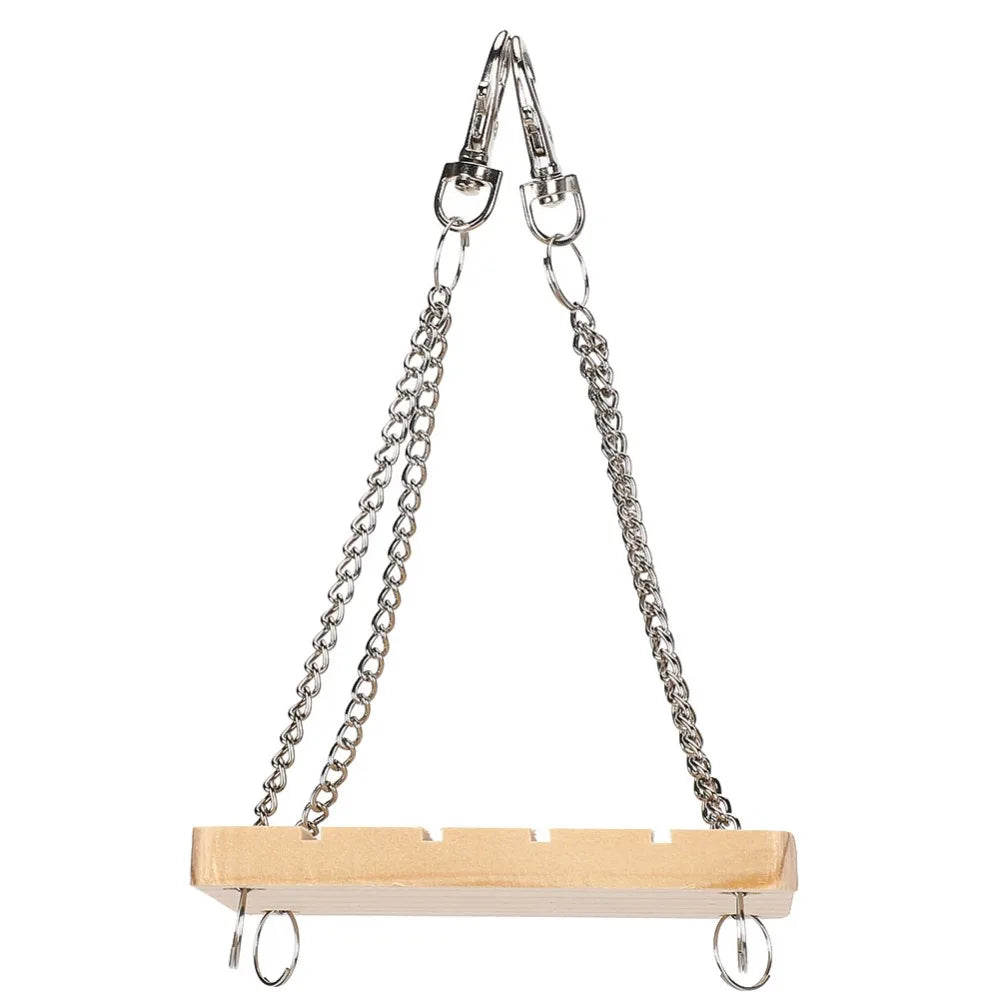 Wooden Hamster Swing Hanging Bed – Small Pet Cage Toy