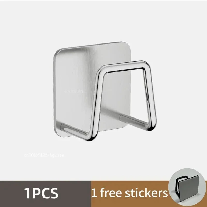 Stainless Steel Sink Sponge Holder Rack – Self-Adhesive 1/3/6 Pack