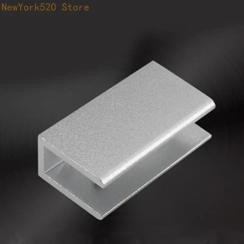 2-Pack Aluminum Glass Shelf Brackets Wall-Mount Clamps