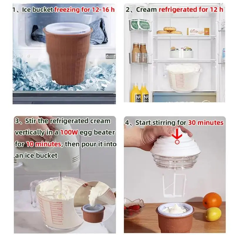 Automatic Ice Cream Maker – DIY Frozen Dessert Machine 450ml