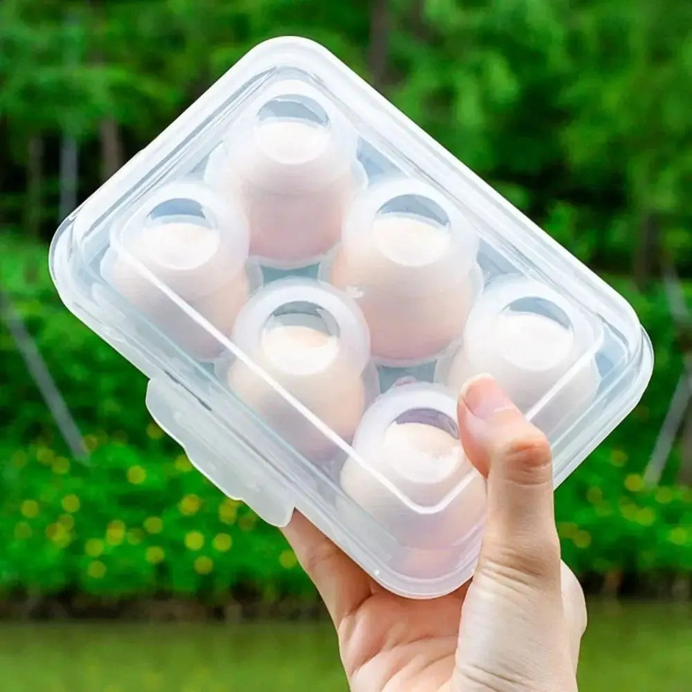 Stackable Transparent Egg Holder with Lid – Fridge Organizer