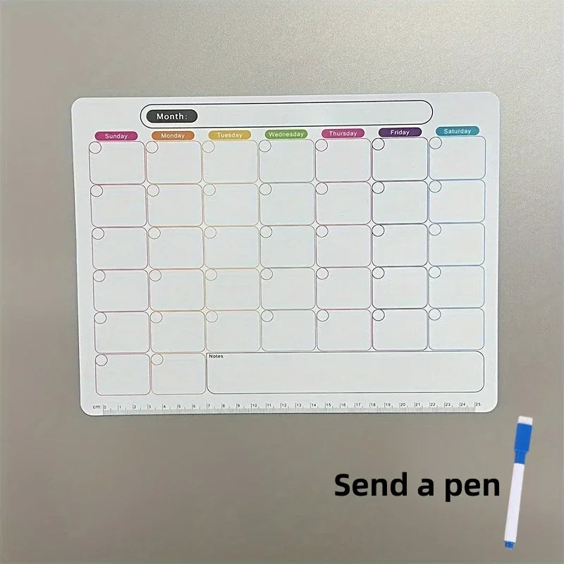Magnetic Fridge Calendar Planner – Monthly & Weekly Organizer