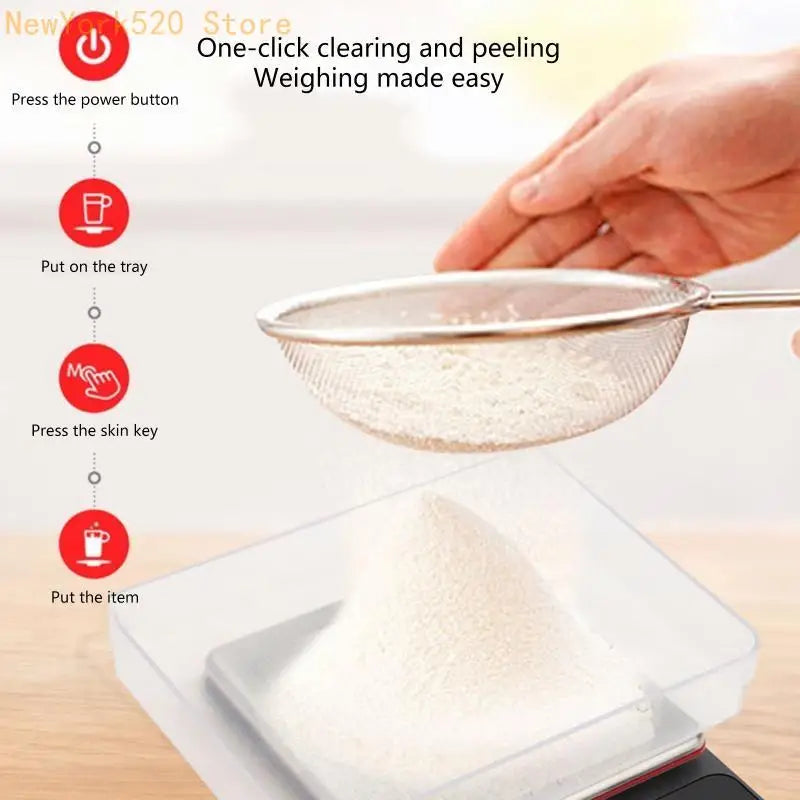 Kitchen Scale Stainless Steel 5000g / 0.1g – 9 Unit Modes