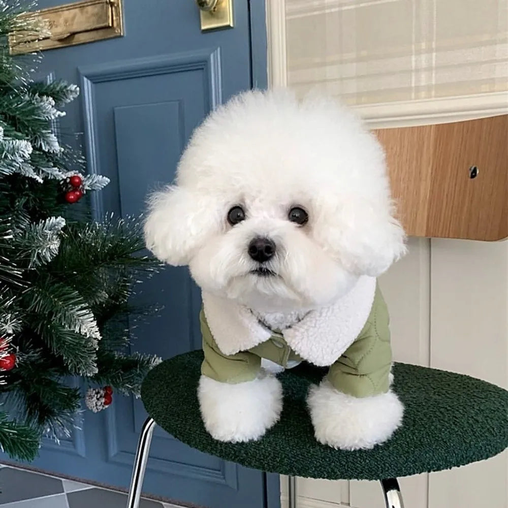 Cute Fish Padded Dog Winter Vest Coat | Warm Puppy Bodysuit