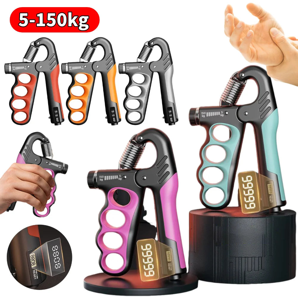 Adjustable 5-100KG Hand Grip Strengthener with Counter | VIBE