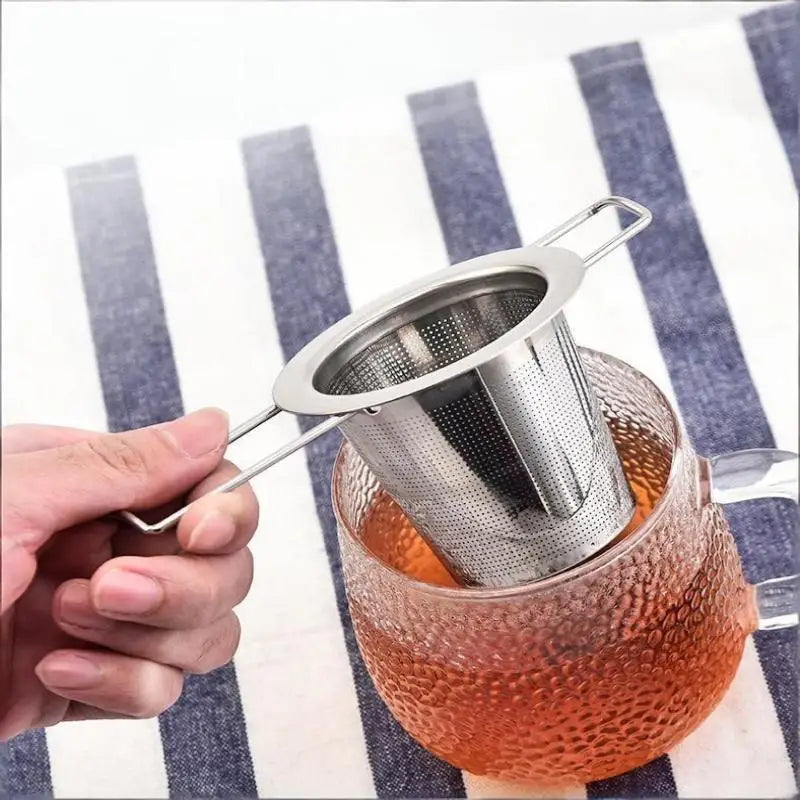 Stainless Steel Mesh Tea Infuser with Lid – Loose Leaf Strainer