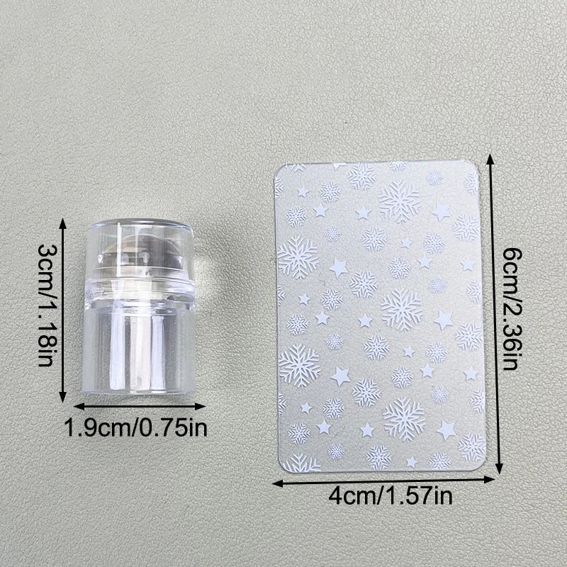 Silicone Nail Art Stamper & Scraper – French Tip Jelly Stamp
