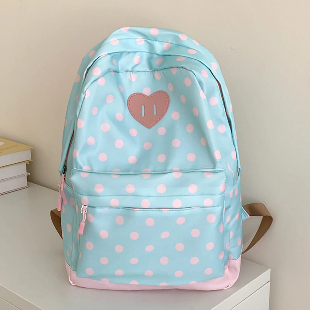 Women's Polka Dot Nylon Backpack – Large Travel Daypack
