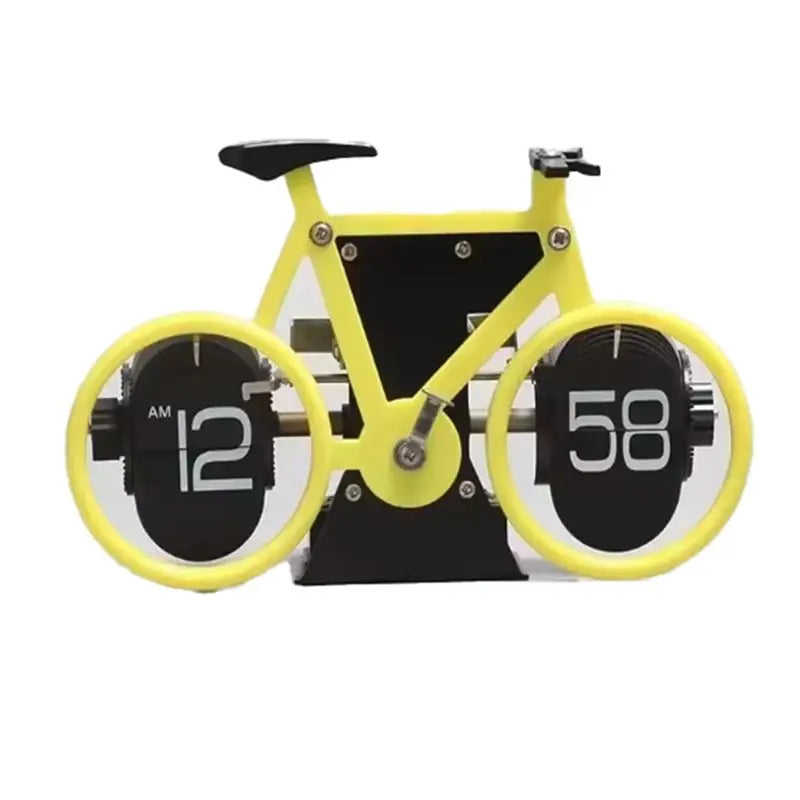 Vintage Motorcycle Auto Flip Desk Clock – Retro Home Décor