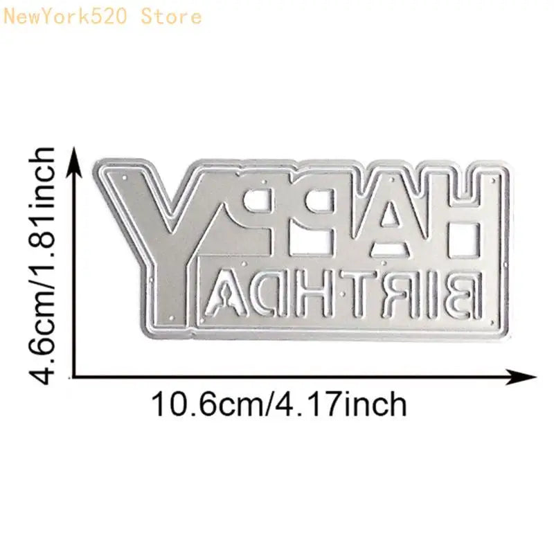Happy Birthday Embossing Cutting Dies – Card Making Templates