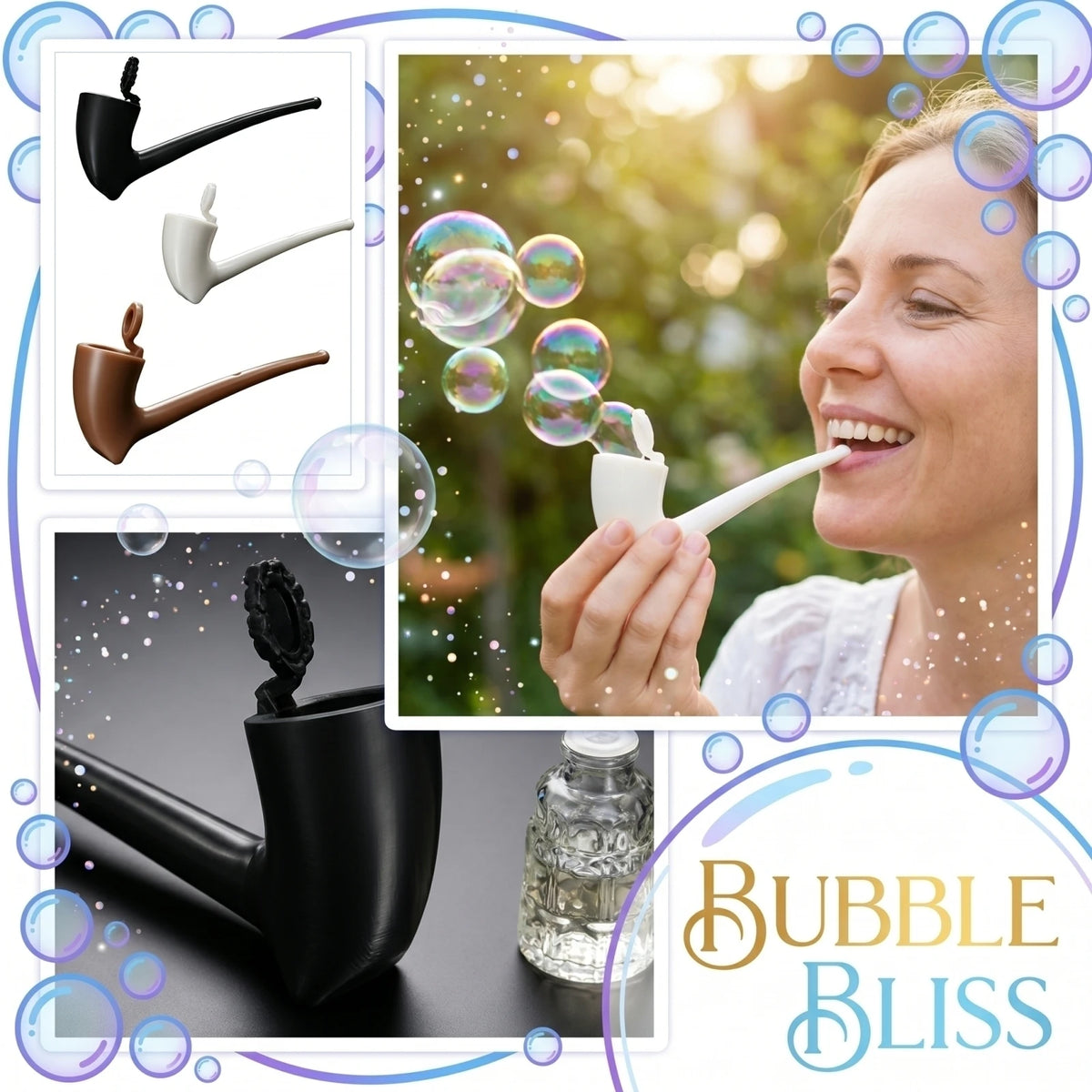 Vintage Wizard Pipe Bubble Maker – Retro Novelty Gift Toy