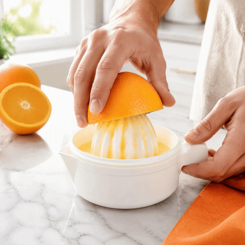 Portable Manual Citrus Juicer – Hand Press Lemon Squeezer