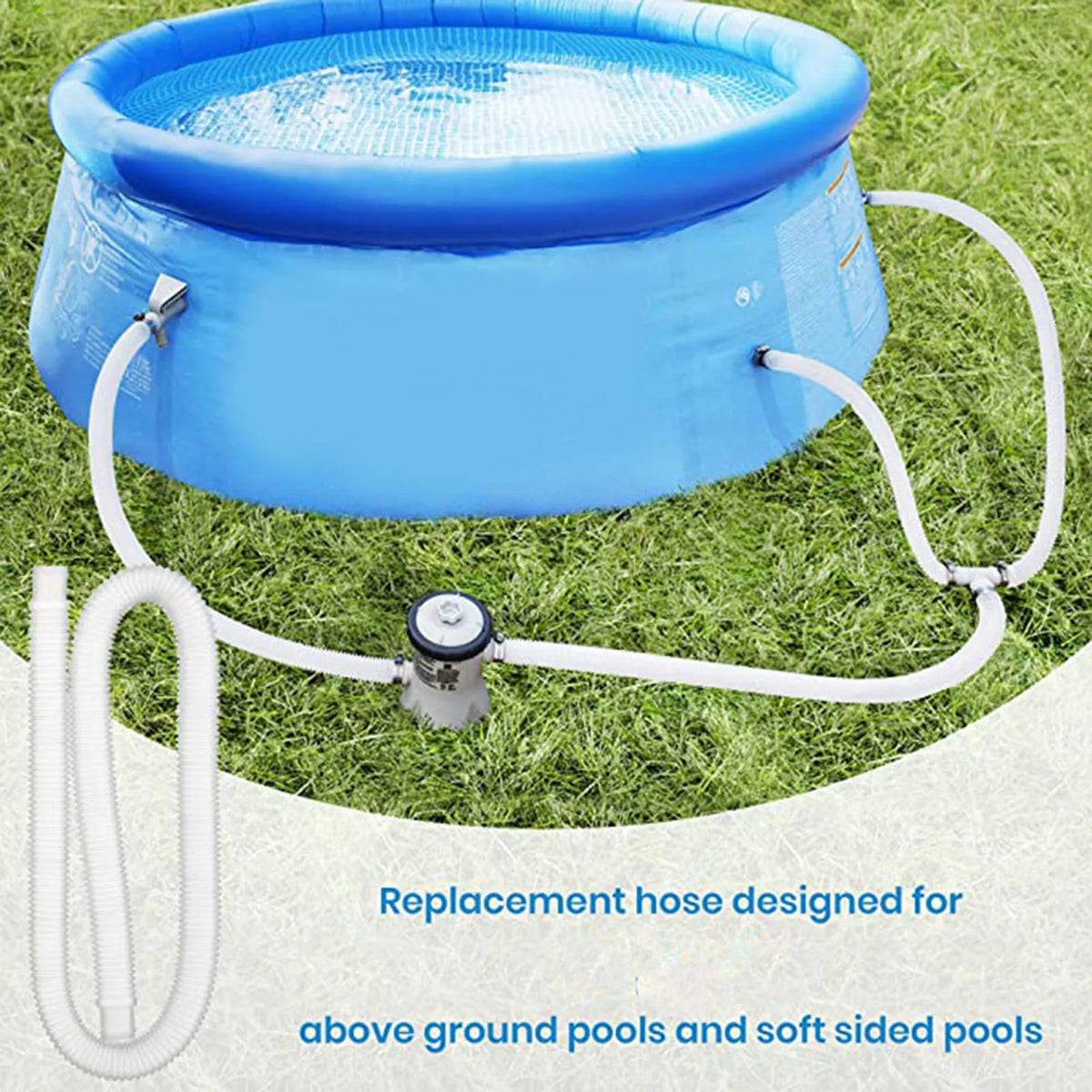 Above Ground Pool Replacement Hose with Clamps – 59 Inch