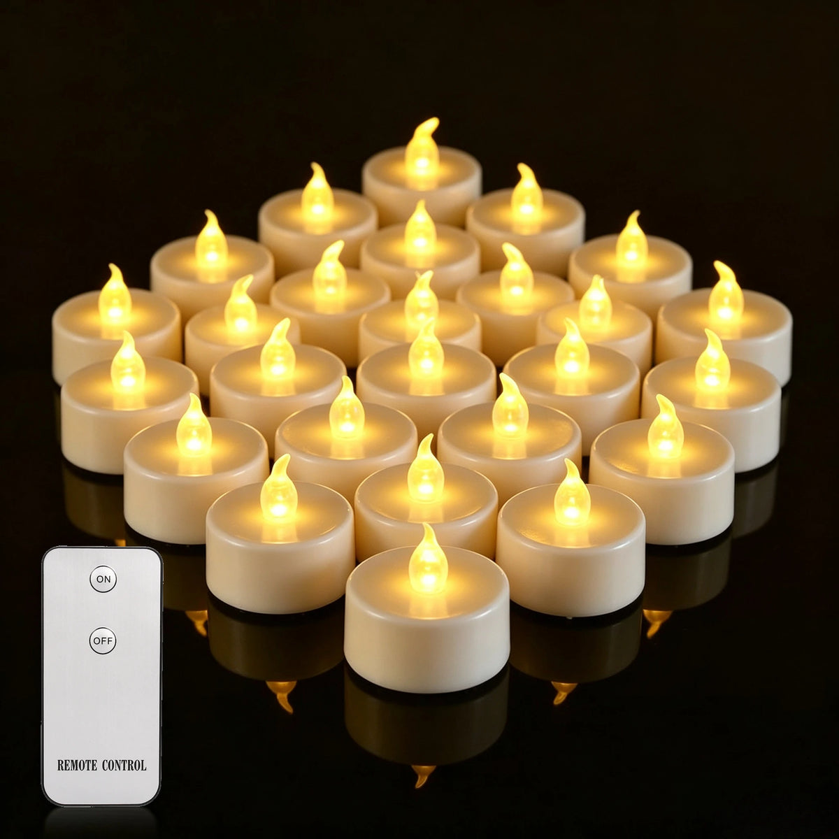 Flameless LED Tea Light Candles – Flickering Battery Operated