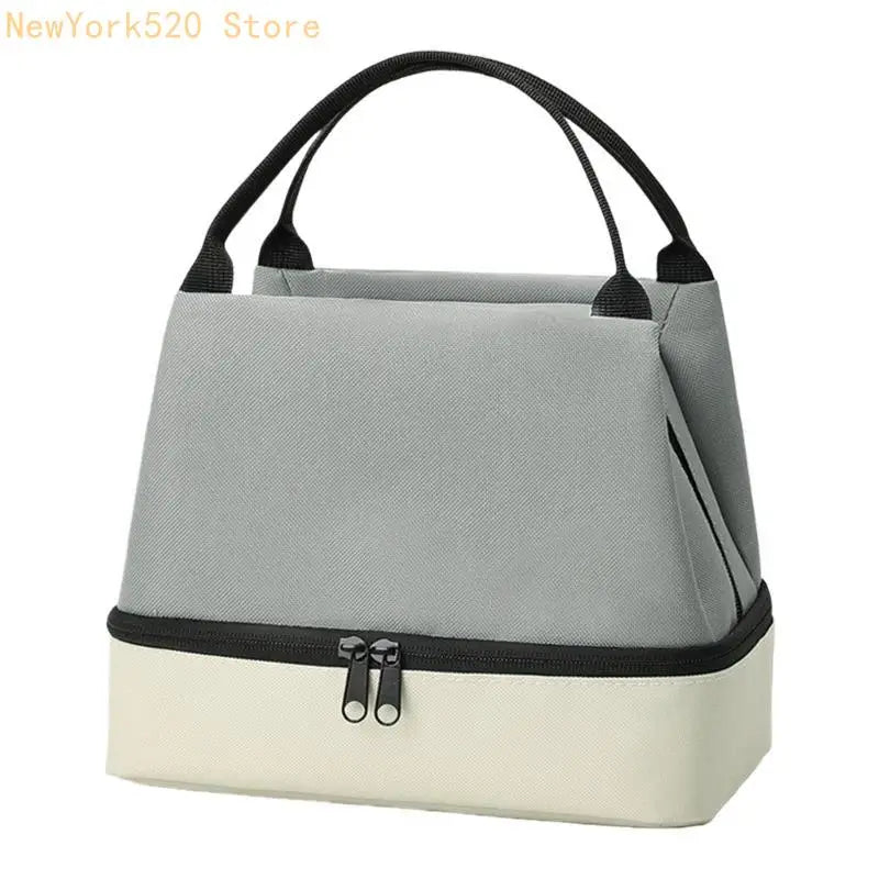Insulated Lunch Bag Double Compartment Oxford Cloth | 6 Colors