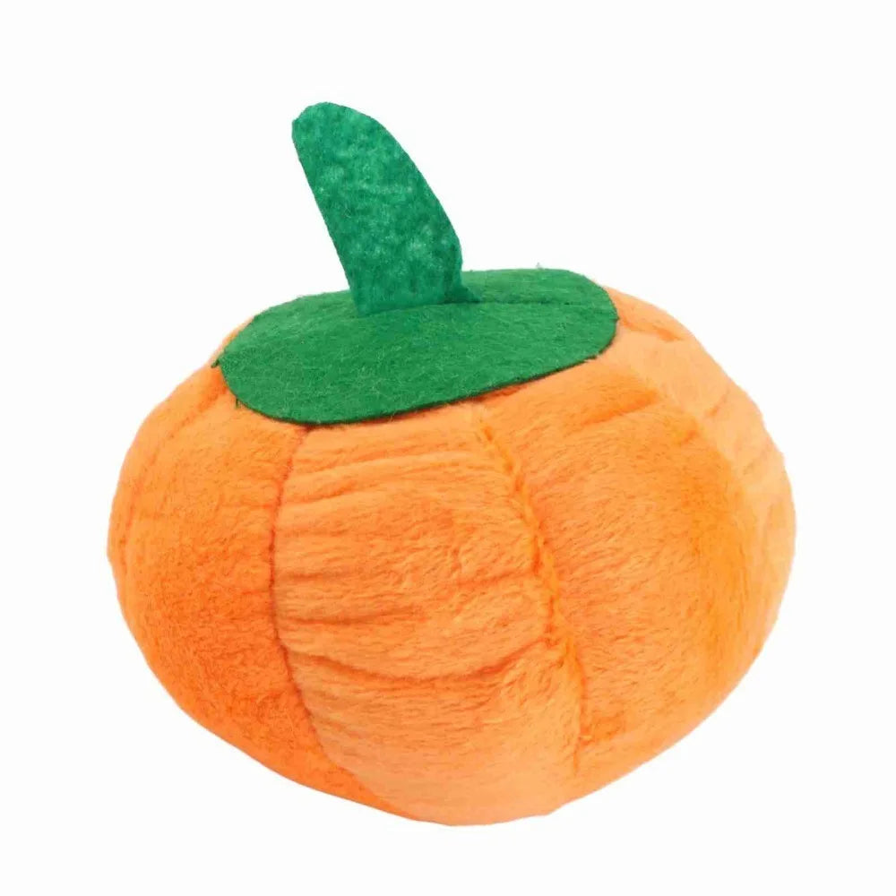 Pumpkin Squeaky Plush Dog Toy – Soft Interactive Pet Toy