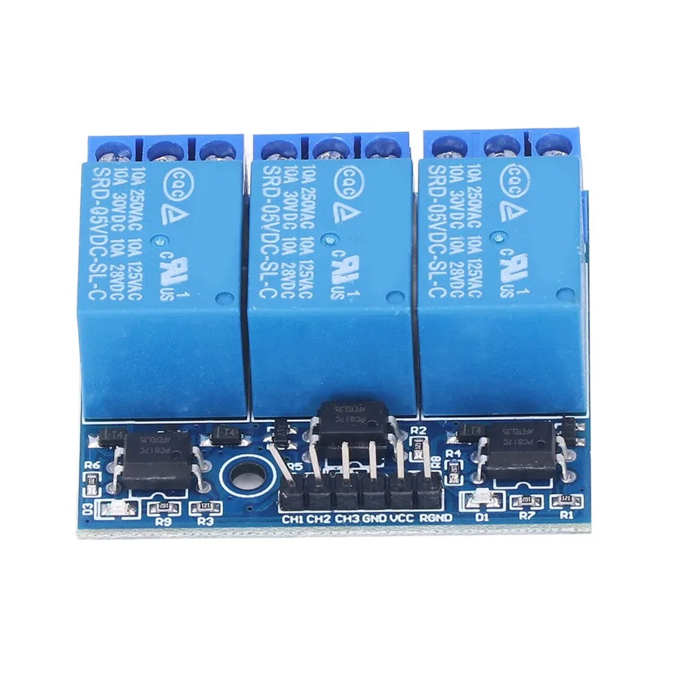 3 Channel Relay Module – Optocoupler Isolated High/Low Trigger