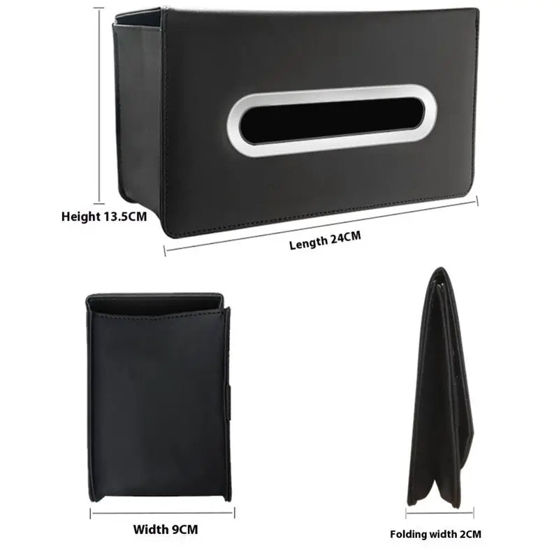 Car Seat Back Leather Tissue Box Hanging Storage Bag | VIBE