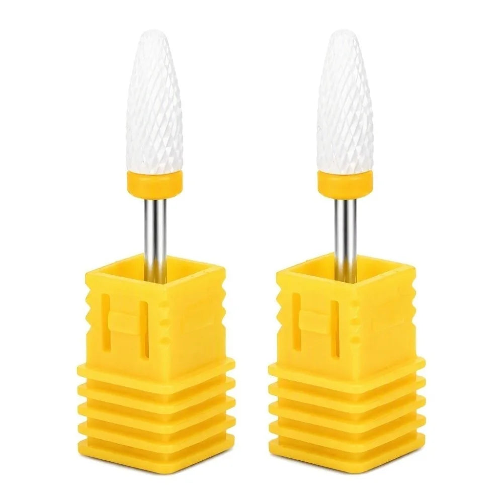 2-Pack Ceramic Corn Head Nail Drill Bits – Extra Fine Grinding