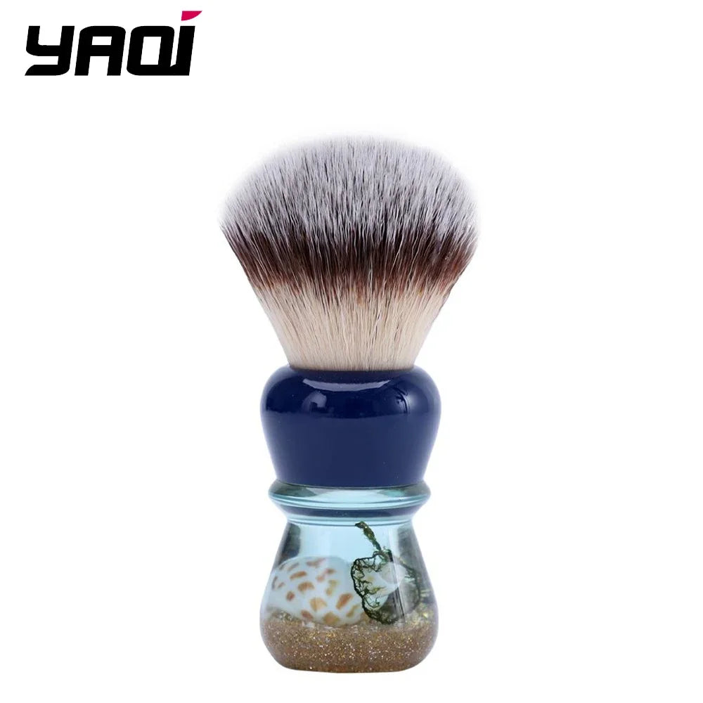 YAQI Luxury Wet Shaving Brush – Seashell Resin Handle