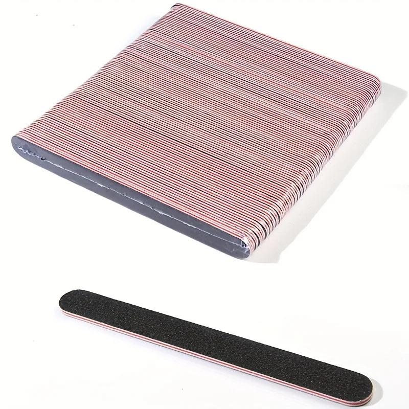 Professional Double-Sided Nail File Set 100/180 Grit – 5/10/20 Pcs