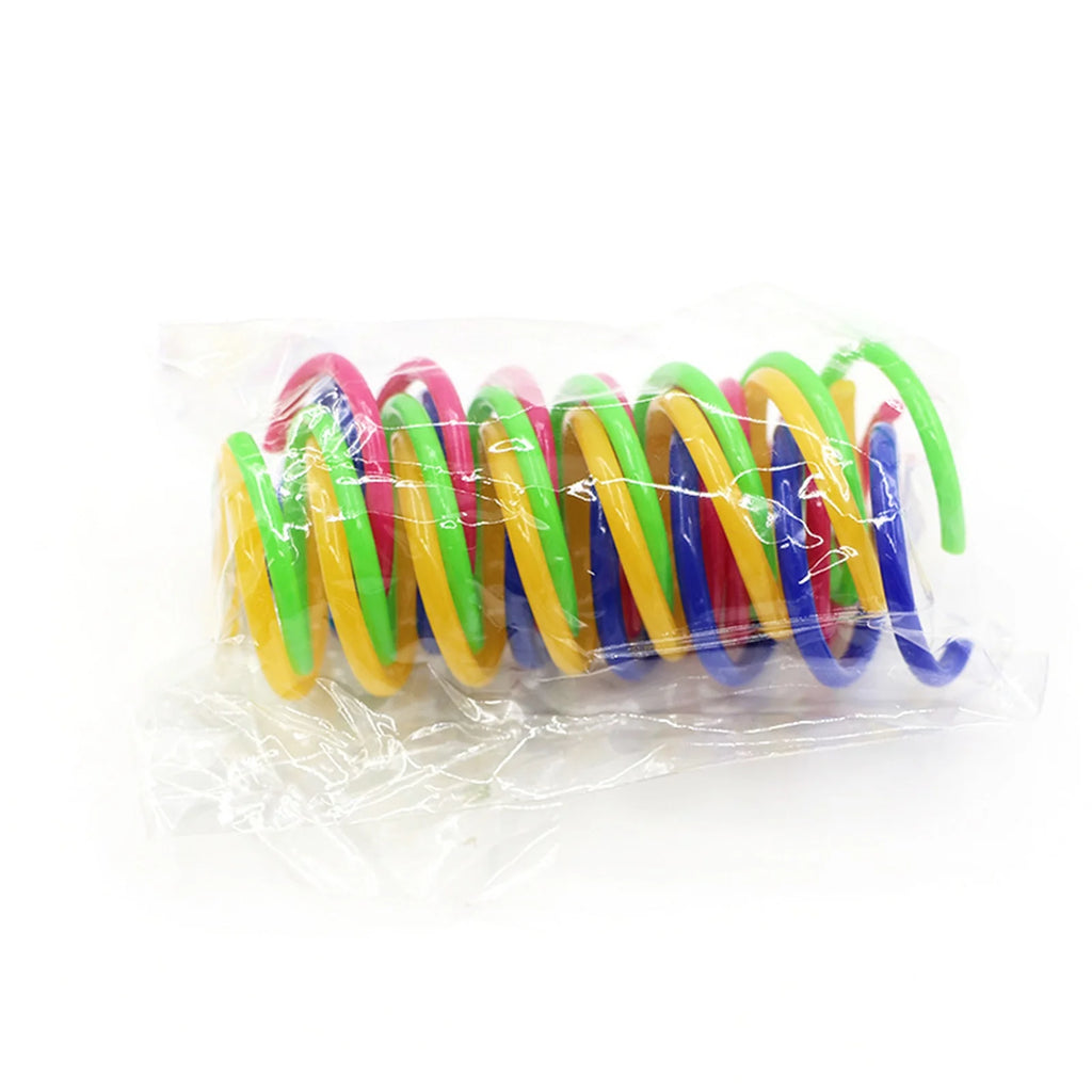 4-Pack Colorful Spring Cat Toys – Interactive Coils for Kittens