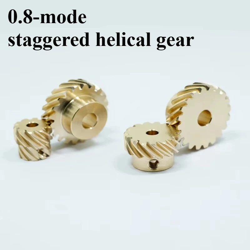 0.8 Module Left-Hand Helical Gear 90° Spiral Bevel Reducer 3-Way