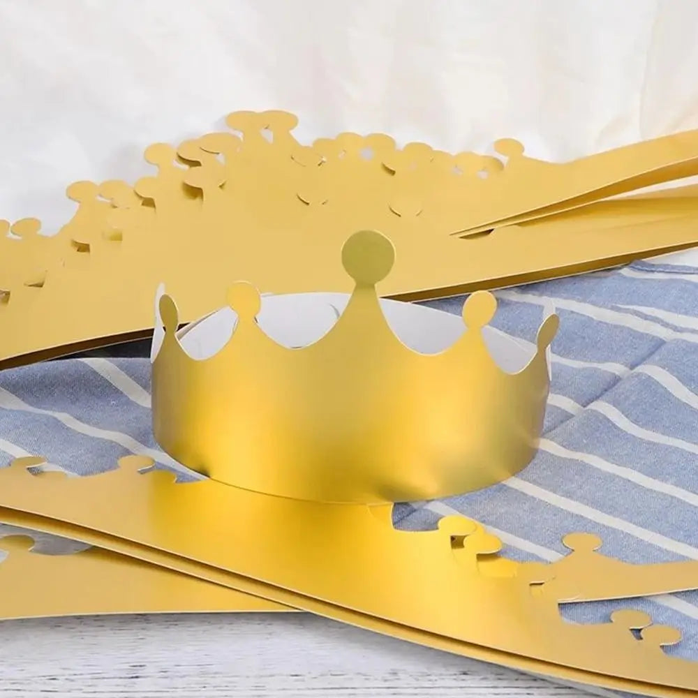 Paper Crown Party Hats Set of 10 – Birthday & Wedding Crowns