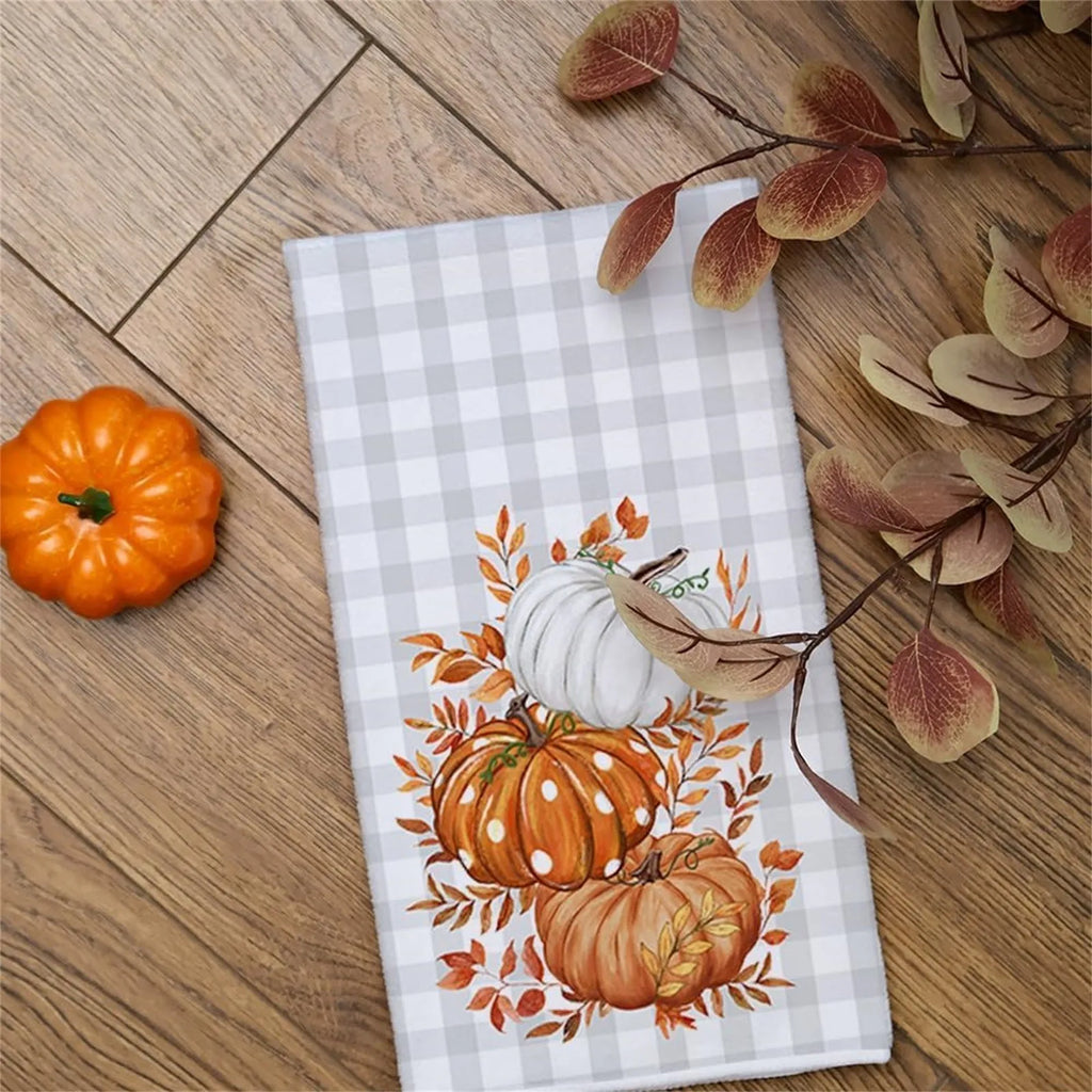 2-Pack Fall Microfiber Kitchen Towels – Halloween Autumn Décor
