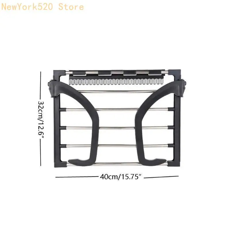 Folding Stainless Steel Drying Rack – Balcony & Laundry Holder