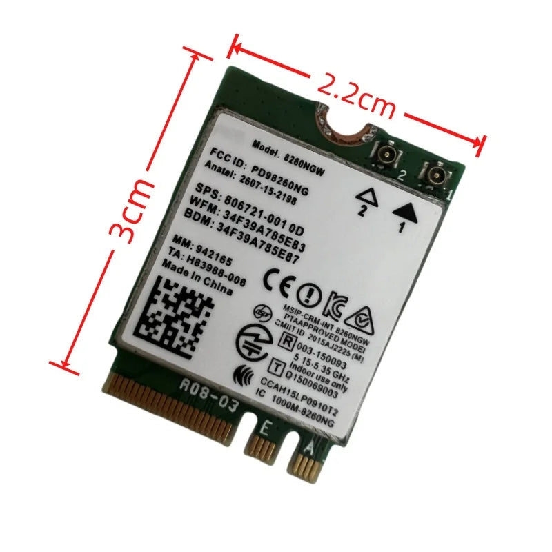 Dell Optiplex MFF WiFi Antenna Cable & 8260NGW Wireless Card